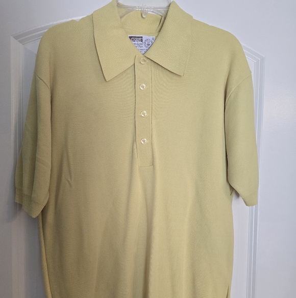 Vintage Other - Vintage Montgomery Ward Ban Lon Polo Shirt Yellow Mens Medium Nylon Retro. GUC.